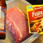 Pork loin, beer, fajita seasoning
