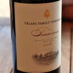 A bottle of Celani Family Winery Tenacious