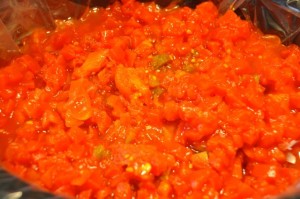 tomoatoes over chicken