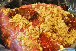 pork shoulder with peppers, Dr. Pepper and brown sugar