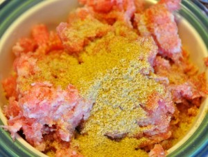 flax seed sprinkles add to burger meat