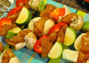 Skewered chicken kabobs with vegetables skewered chicken kabobs with vegetables