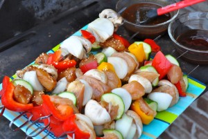 kabobs ready for the grill