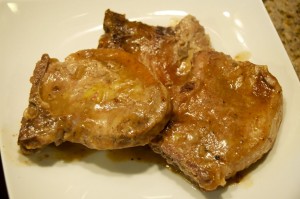 Plate of Pepsi Pork Chops