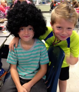 80's boys at school boys dressed up for 80's day
