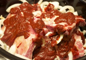 Spare ribs covered in Best Boy and Co Original Sauce
