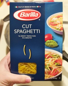 cut spaghetti