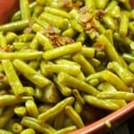 Warm green bean potato salad