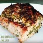 garlic and herb crusted grilled pork loin