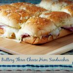Buttery Three Cheese Ham Sandwiches