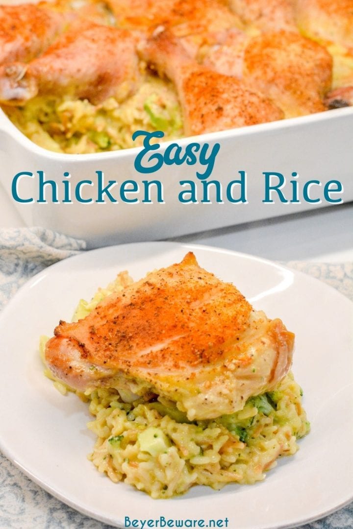Easy chicken and rice is simple to put together right in the casserole ...
