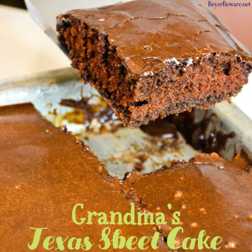 Grandma's Chocolate Texas Sheet Cake Recipe