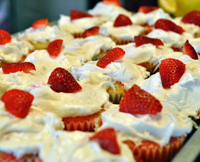 Strawberry Poke Cake Cupcakes