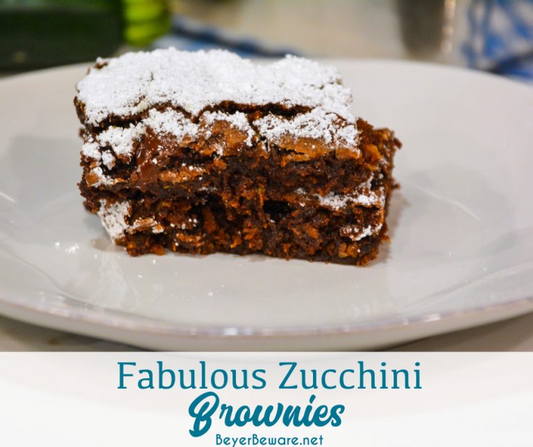 Fabulous zucchini brownies are a simple homemade brownie recipe made with shredded zucchini that is also egg-free to create a fudgy brownie treat with fresh zucchini.