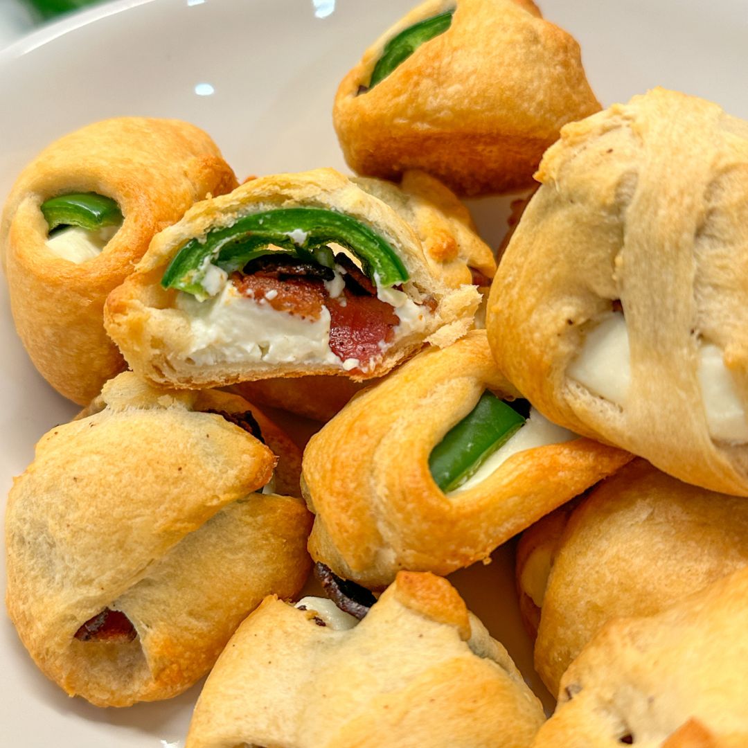 Bacon Jalapeno Poppers in Crescent Rolls