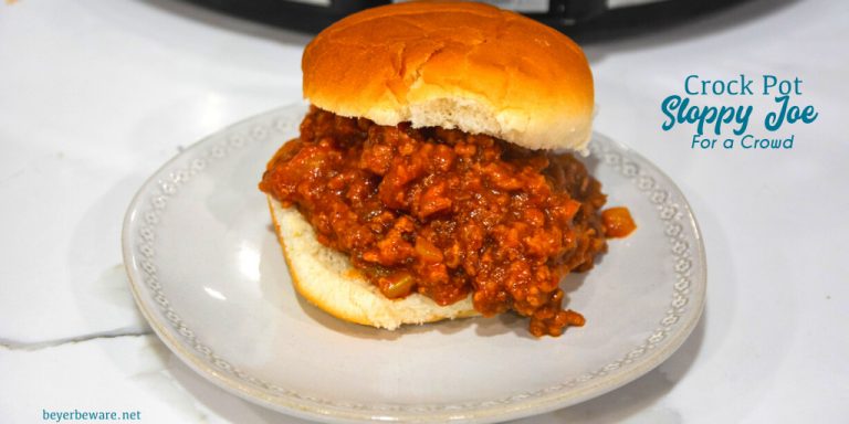 Crock pot sloppy joes for a crowd is a large batch of sloppy joes recipe when you are looking for a recipe to feed a bunch of hungry people.