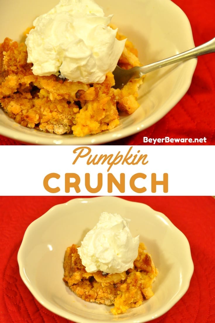 This pumpkin crunch, aka pumpkin dump cake, is an easy recipe that ...