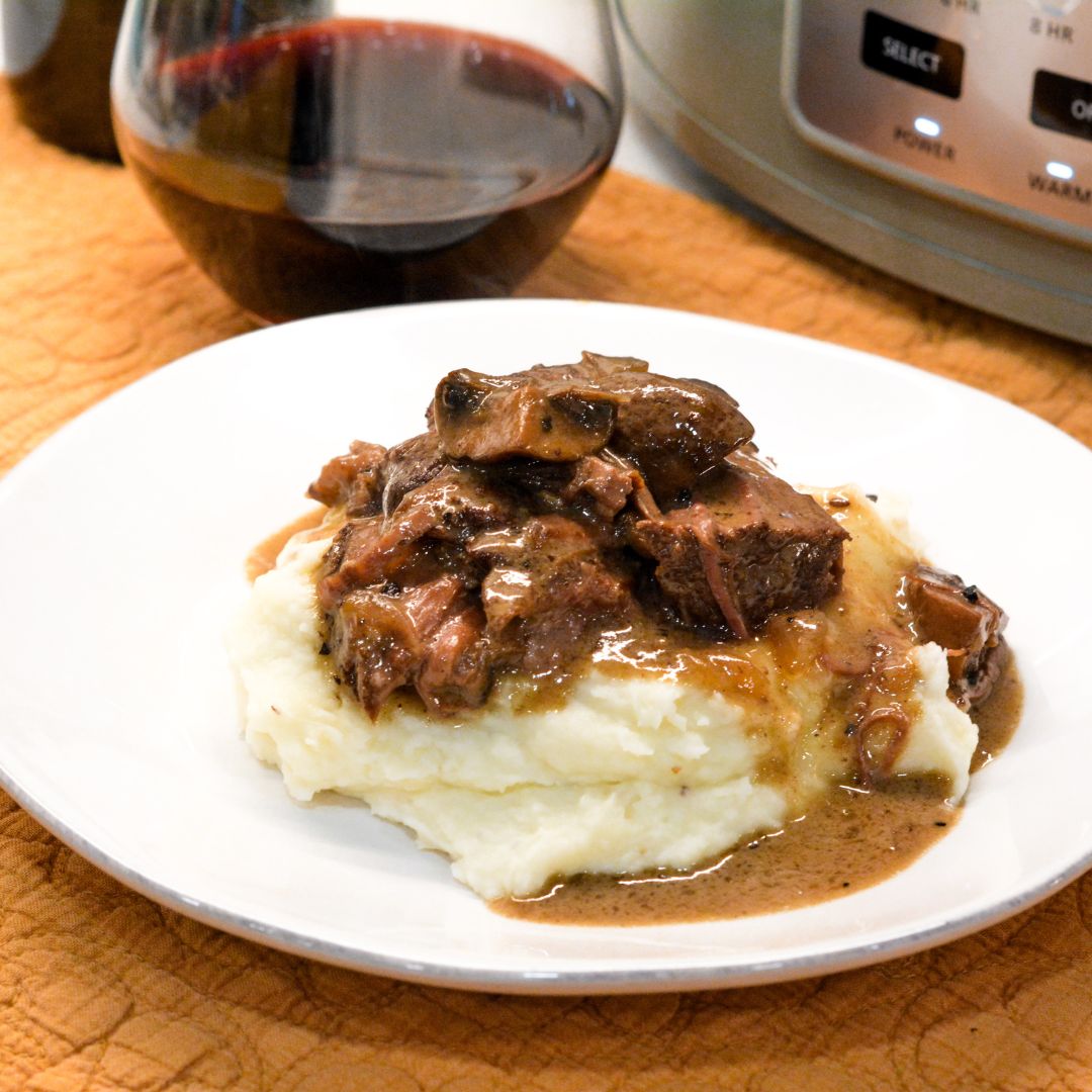 This Crock Pot Beef Roast with Red Wine and Mushrooms is the perfect tender and savory slow cooker recipe. Easy to make, packed with flavor, and ideal for weeknight dinners!