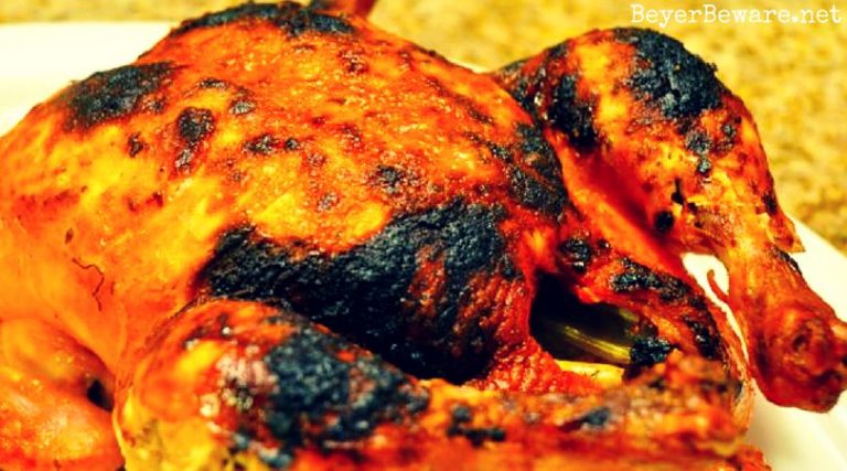 A deliciously spicy whole roasted buffalo chicken that tastes just like buffalo chicken wings thanks to being cooked in butter and buffalo wing sauce.