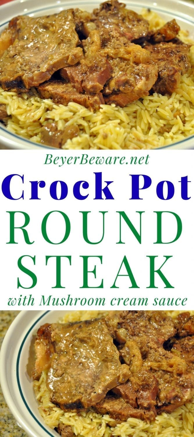 Creamy Crock Pot Round Steak  The Kitchen is My Playground