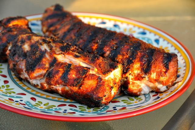 Grilled Pork Tenderloing with Sweet and Spicy Rub