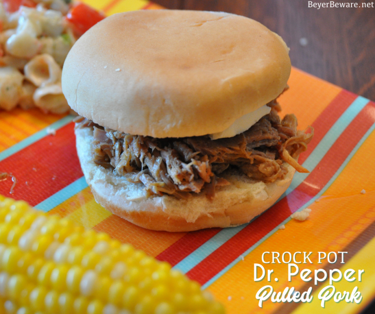 Crock Pot Dr. Pepper Pulled Pork is a sweet and spicy pulled pork recipe made with Dr. Pepper and chipotle peppers in adobo sauce to give this pulled pork a flavorful combo of heat and sweet.