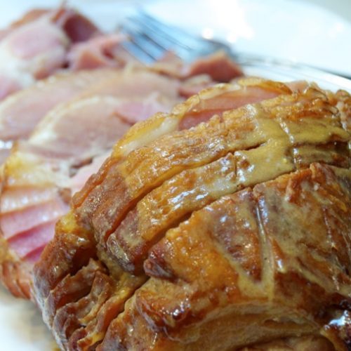 Crock Pot Garlic Honey Mustard Ham - Beyer Beware