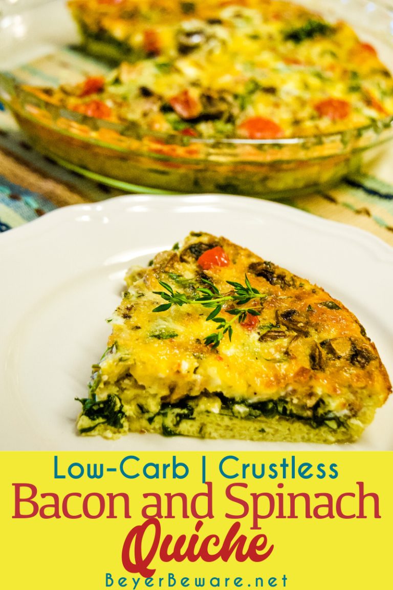 Crustless Bacon and Spinach Quiche