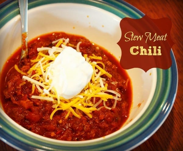 Stew Meat Chili - Beyer Eats and Drinks