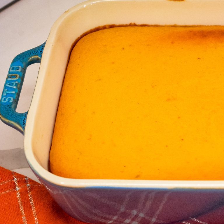 Butternut squash souffle recipe is sweet and savory fall casserole that has a light and fluffy texture that is like eating dessert for dinner.