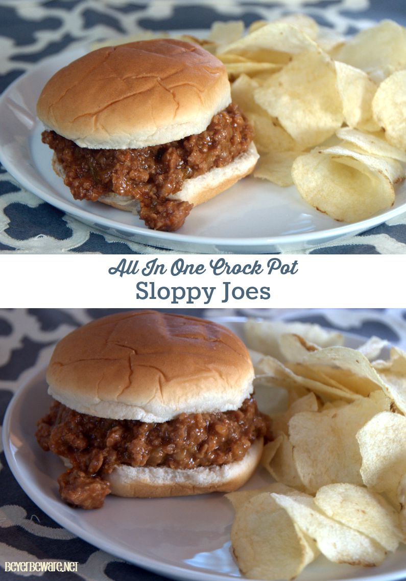 Make this entire recipe of crock pot sloppy joe for dinner without ...