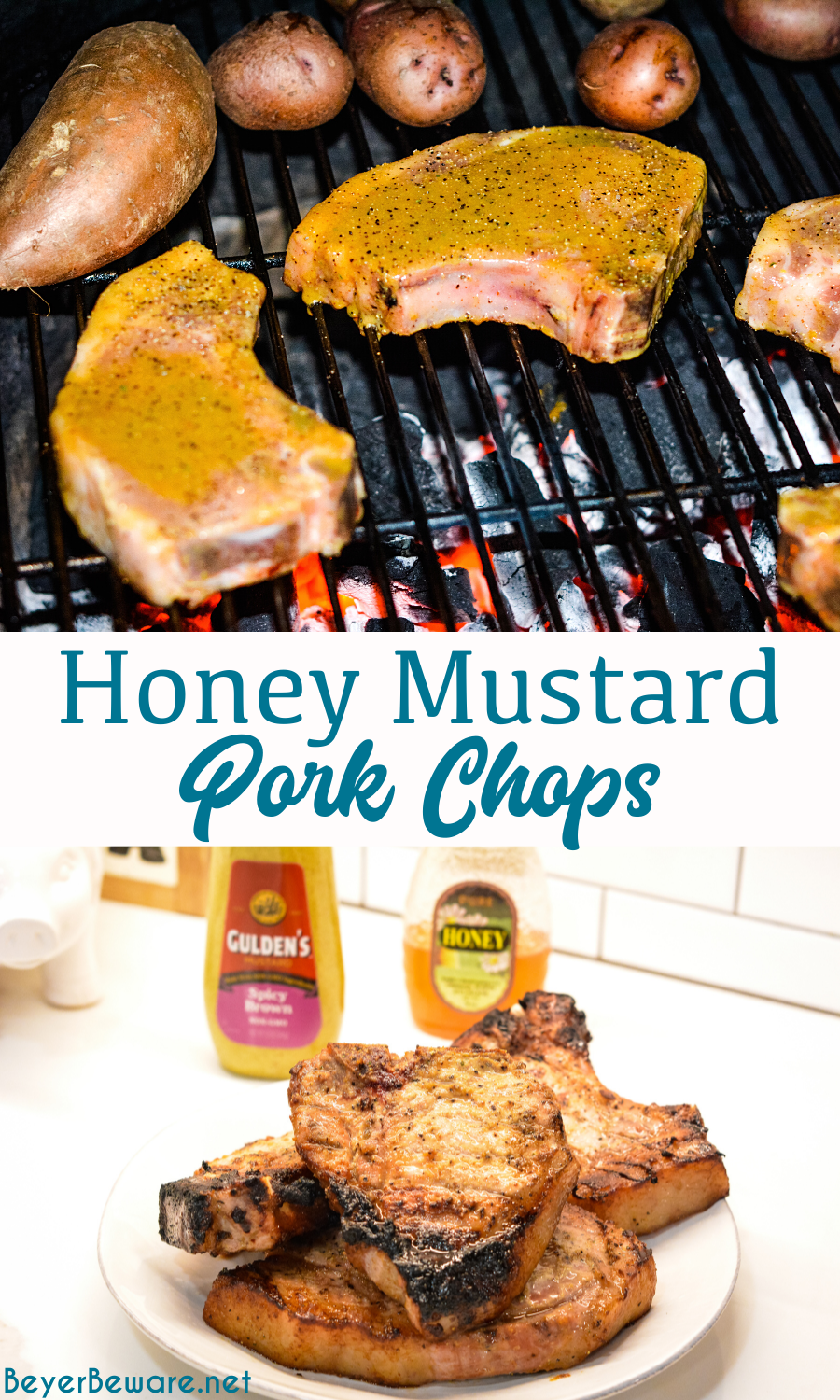 Easy Honey Mustard Pork Chops are a quick and easy grilled pork chop ...