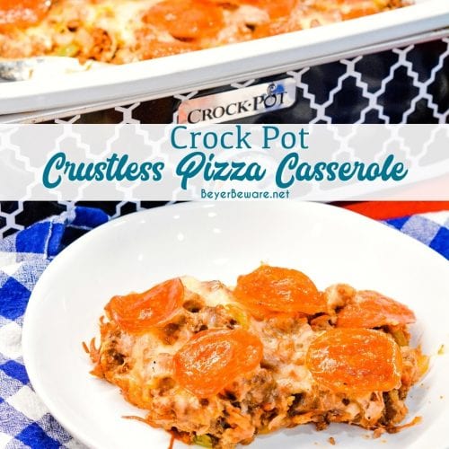 Low-Carb Crock Pot Pizza Casserole - Crock Pot Crustless Pizza