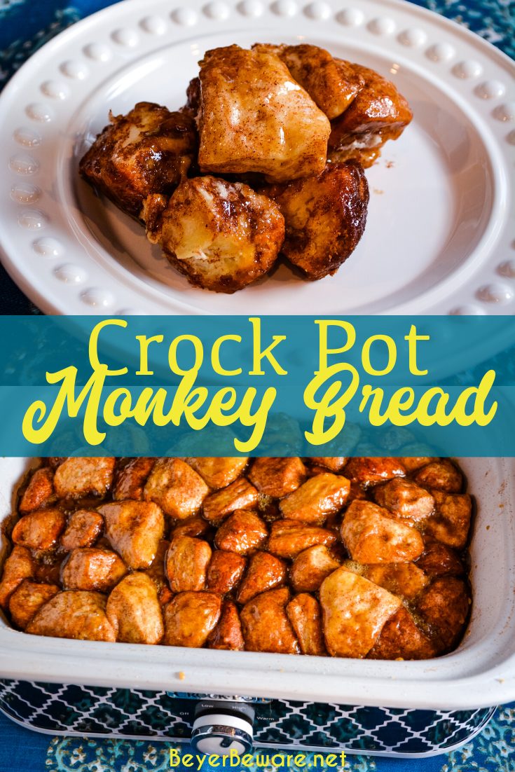 Crock Pot Monkey Bread uses refrigerator Grands biscuits with sugar and ...