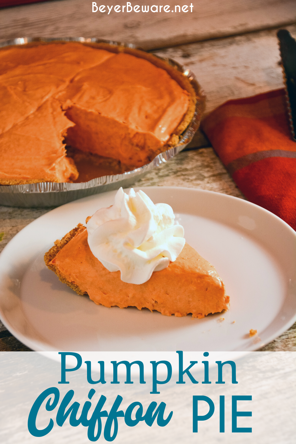 This Pumpkin Chiffon Pie recipe is the silky, creamy no-bake version of ...
