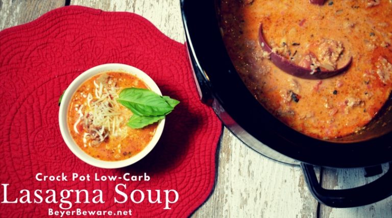 Creamy, rich, and meaty make this crock pot low-carb lasagna soup recipe a hearty one I will make over and over. Perfect keto recipe and for Atkins diets!