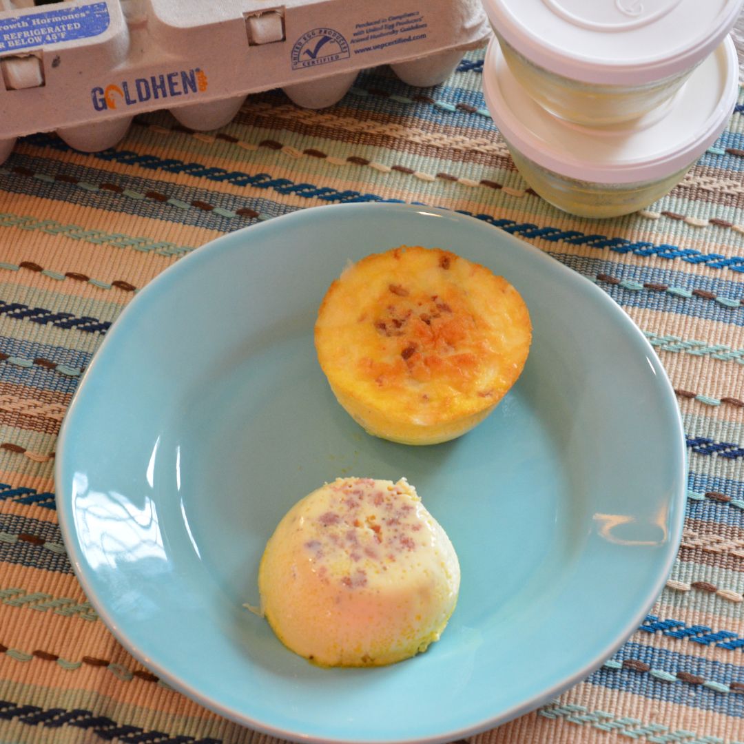 Starbucks copycat bacon and cheese sous vide egg bites are super easy to make at home in a pan of water in your oven.