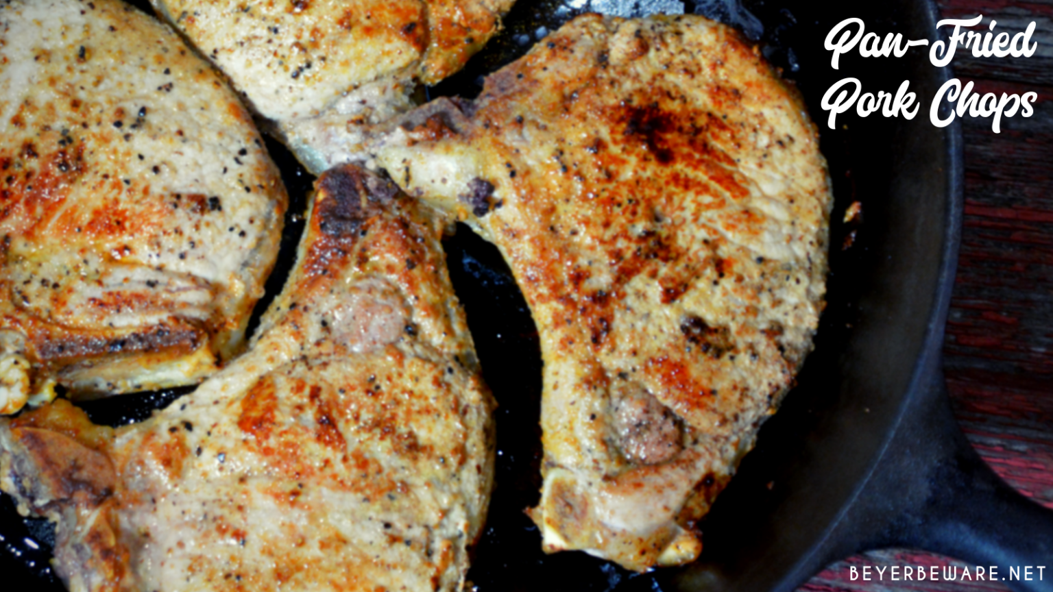 Easy Honey Mustard Pork Chops   Pan Fried Pork Chops 1536x864 