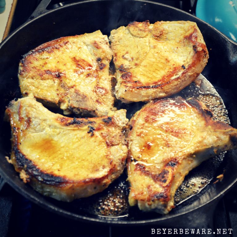 Pan-Fried Pork Chops - No Flour And Low Carb Pork Chop Recipe - Beyer ...