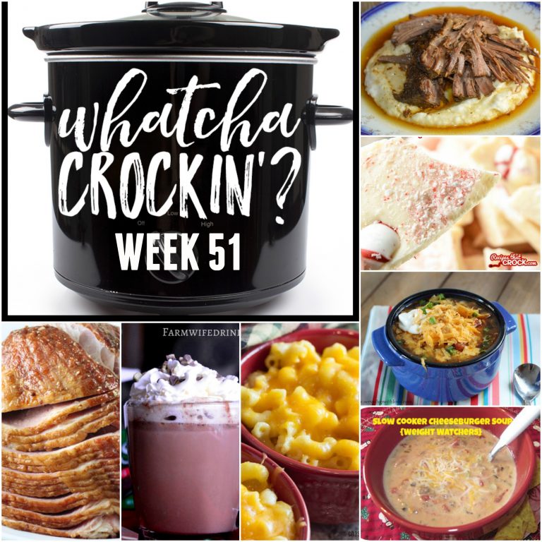 This week’s Whatcha Crockin’ crock pot recipes include Tasty Slow Cooker Cheeseburger Soup, Slow Cooker Honey Dijon Ham, Crock Pot Beef Brisket, Crock Pot Andes Mint Hot Chocolate, Crock Pot Peppermint Bark, Crock Pot Taco Soup, Instant Pot Macaroni and Cheese and much more!