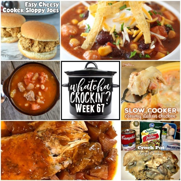 This week’s Whatcha Crockin’ crock pot recipes include Crock Pot Sweet and Sour Pork Loin with Pineapple, Crock Pot Chicken Tortilla Soup, Crock Pot Angel Chicken, Instant Pot Beef and Barley Soup, Slow Cooker Creamy Italian Chicken, Easy Cheesy Slow Cooker Sloppy Joes, Easy Buffalo Chicken Dip.