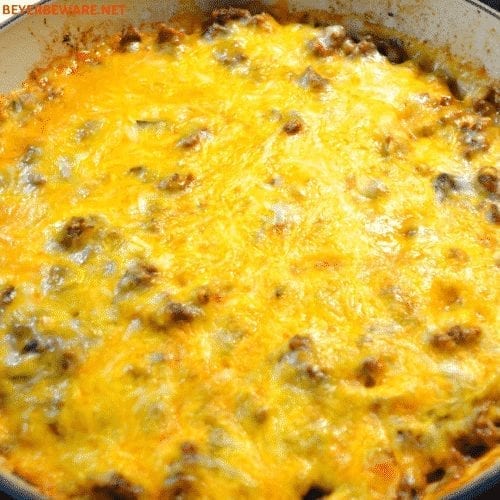 Low-Carb Taco Bake - Keto Taco Skillet - Beyer Eats and Drinks