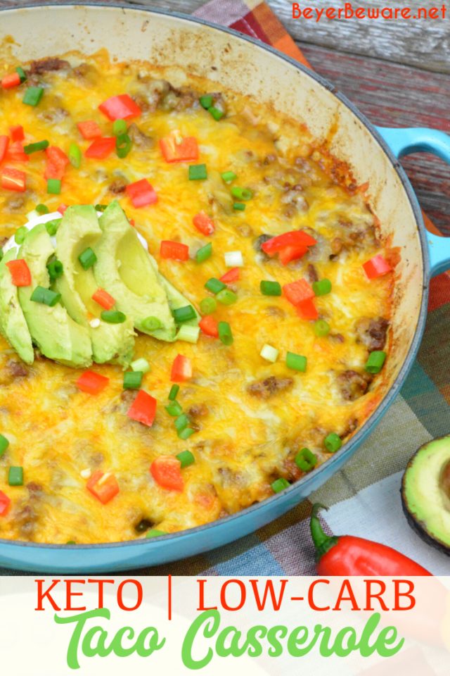 The flavors of this keto taco casserole are just what a Mexican food ...