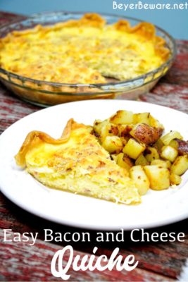 Easy Bacon And Cheese Quiche - Beyer Eats And Drinks