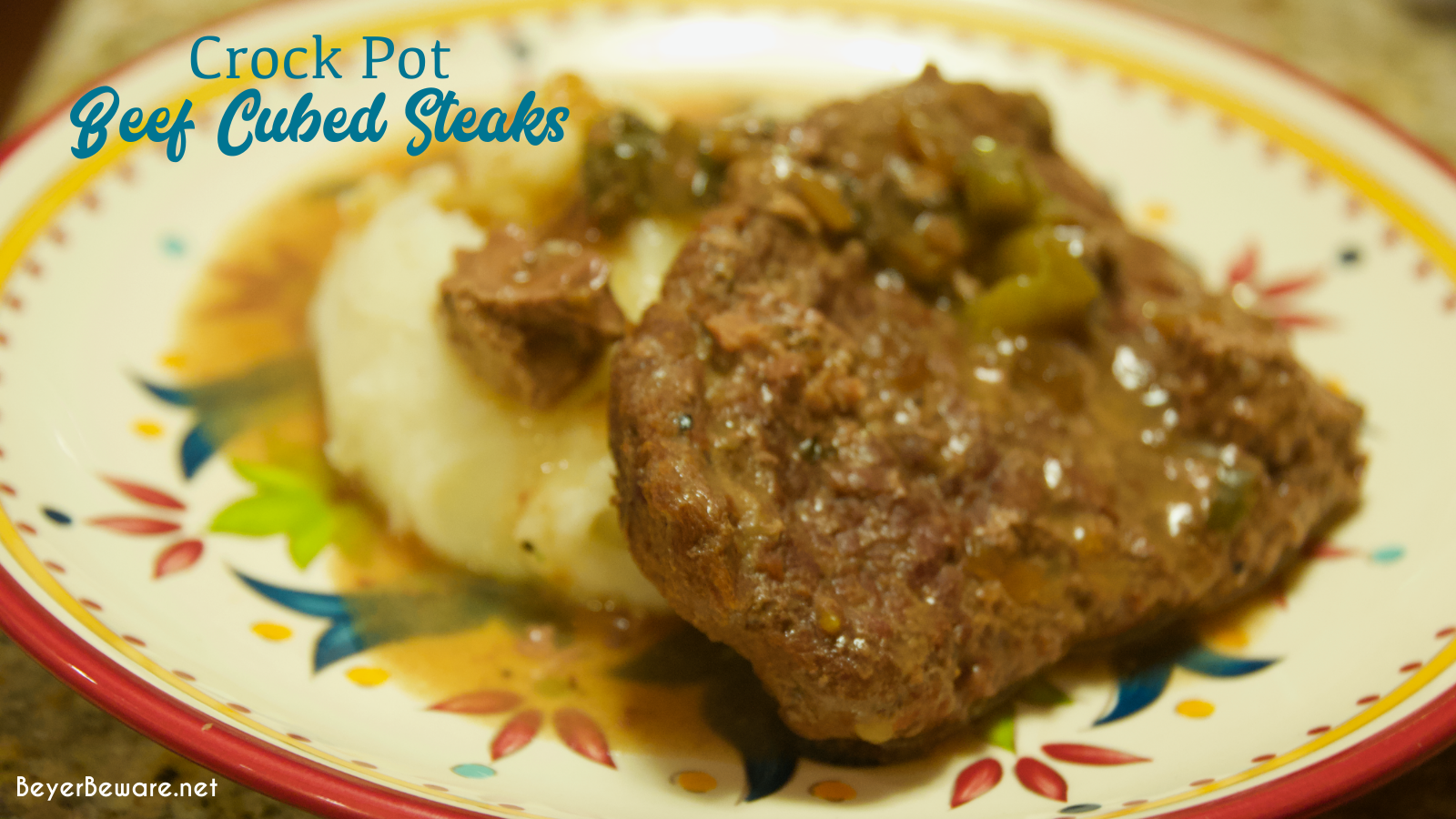 Crock pot beef cubed steak with gravy is a simple recipe that combines ...
