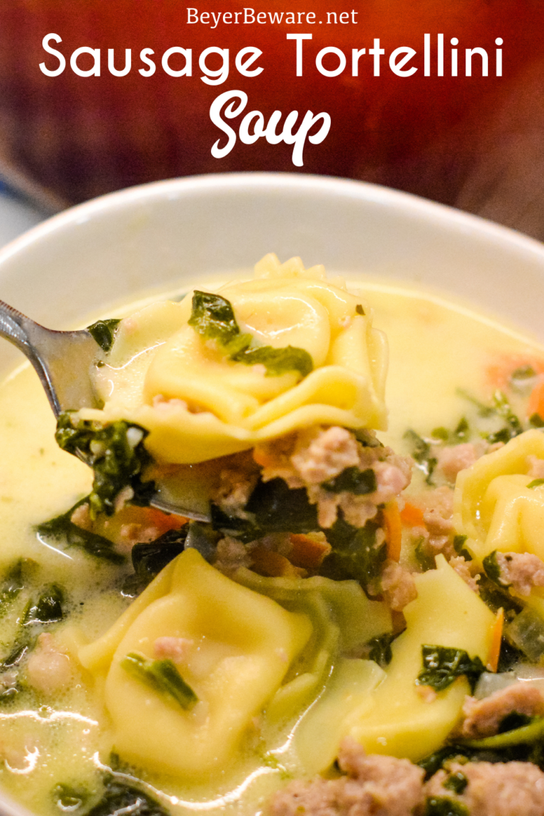 Sausage Tortellini Soup with Spinach - Beyer Eats and Drinks