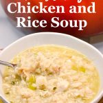 Looking for a cozy, homemade soup recipe? This classic Chicken and Rice Soup, passed down through generations, is perfect for chilly nights or when you need a little comfort. Made with tender chicken, flavorful broth, and wholesome veggies, this easy-to-make soup is a family favorite. Plus, it’s great for meal prep! Click through for the full recipe. #ChickenSoup #ComfortFood #SoupRecipe #FamilyMeals #MealPrep #FallRecipes