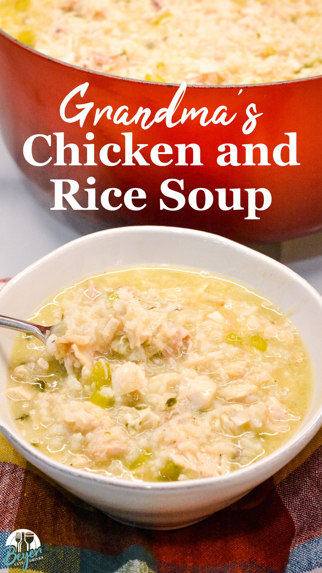 Looking for a cozy, homemade soup recipe? This classic Chicken and Rice Soup, passed down through generations, is perfect for chilly nights or when you need a little comfort. Made with tender chicken, flavorful broth, and wholesome veggies, this easy-to-make soup is a family favorite. Plus, it’s great for meal prep! Click through for the full recipe. #ChickenSoup #ComfortFood #SoupRecipe #FamilyMeals #MealPrep #FallRecipes