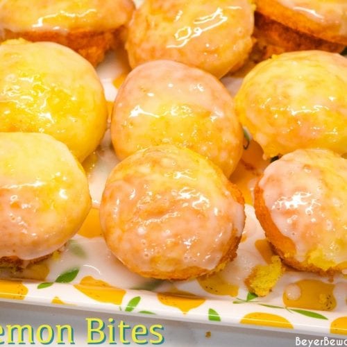 Mini Lemon Drop Cakes {Topped With a Lemon Glaze!}