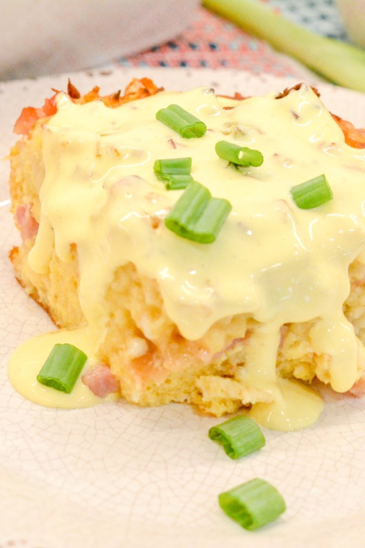 Eggs Benedict Breakfast Casserole With Hollandaise Sauce